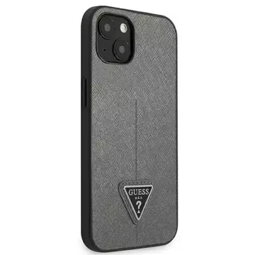 Etui Guess GUHCP14MPSATLG für Apple iPhone 14 Plus 6,7" srebrny/silver Hardcase SaffianoTriangle Logo