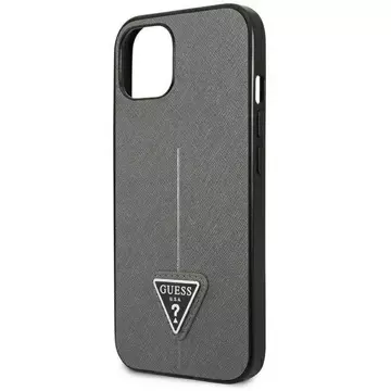 Etui Guess GUHCP14MPSATLG für Apple iPhone 14 Plus 6,7" srebrny/silver Hardcase SaffianoTriangle Logo