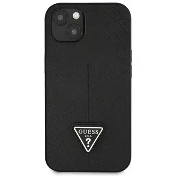 Etui Guess GUHCP14MPSATLK für Apple iPhone 14 Plus 6,7" Czarny/Black Hardcase SaffianoTriangle Logo