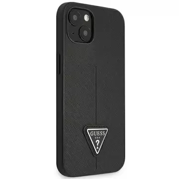 Etui Guess GUHCP14MPSATLK für Apple iPhone 14 Plus 6,7" Czarny/Black Hardcase SaffianoTriangle Logo