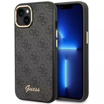 Etui Guess GUHCP14SHG4SHK für Apple iPhone 14 6,1" Czarny/Black Hard Case 4G Vintage Gold Logo