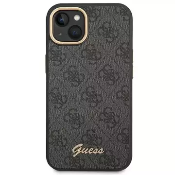 Etui Guess GUHCP14SHG4SHK für Apple iPhone 14 6,1" Czarny/Black Hard Case 4G Vintage Gold Logo