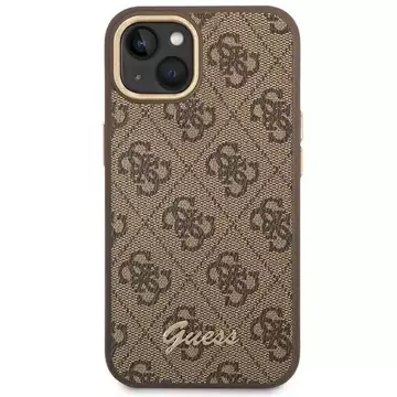 "Etui Guess GUHCP14SHG4SHW für Apple iPhone 14 6,1\" braun/braun Hartschale 4G Vintage Gold Logo"