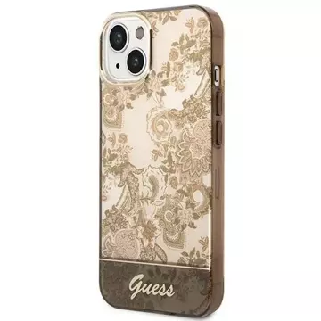 Etui Guess GUHCP14SHGPLHC für Apple iPhone 14 6,1" Ocker Hardcase Porcelain Collection