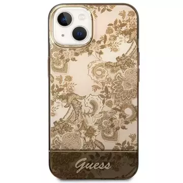 Etui Guess GUHCP14SHGPLHC für Apple iPhone 14 6,1" Ocker Hardcase Porcelain Collection