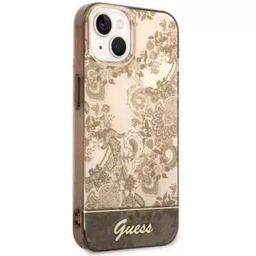 Etui Guess GUHCP14SHGPLHC für Apple iPhone 14 6,1" Ocker Hardcase Porcelain Collection