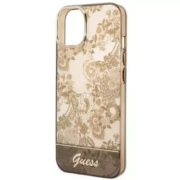 Etui Guess GUHCP14SHGPLHC für Apple iPhone 14 6,1" Ocker Hardcase Porcelain Collection