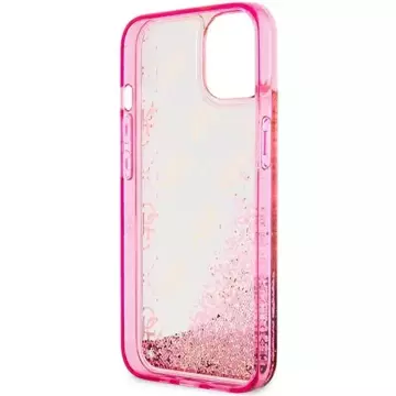 Etui Guess GUHCP14SLC4PSGP für iPhone 14 6,1" Hardcase Liquid Glitter 4G Transculent