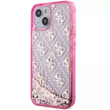 Etui Guess GUHCP14SLC4PSGP für iPhone 14 6,1" Hardcase Liquid Glitter 4G Transculent