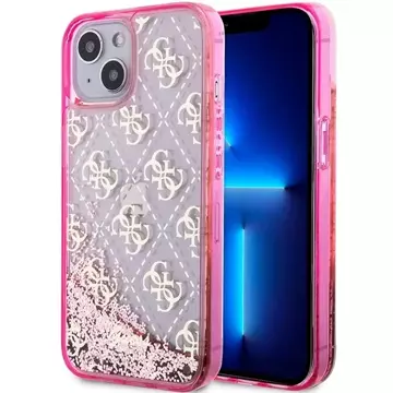 Etui Guess GUHCP14SLC4PSGP für iPhone 14 6,1" Hardcase Liquid Glitter 4G Transculent