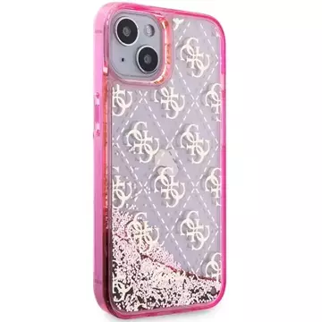 Etui Guess GUHCP14SLC4PSGP für iPhone 14 6,1" Hardcase Liquid Glitter 4G Transculent