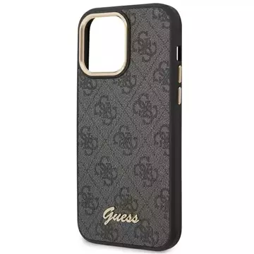 Etui Guess GUHCP14XHG4SHK für Apple iPhone 14 Pro Max 6,7" czarny/schwarz Hartschale 4G Vintage Gold Logo