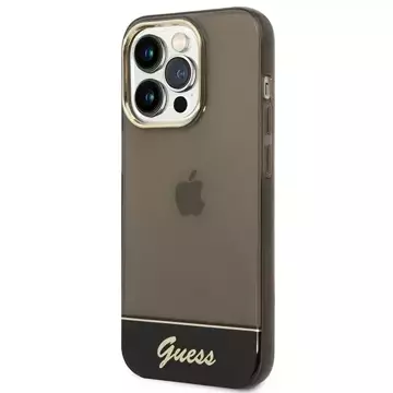 Etui Guess GUHCP14XHGCOK für Apple iPhone 14 Pro Max 6,7" Czarny/Black Hardcase Durchscheinend