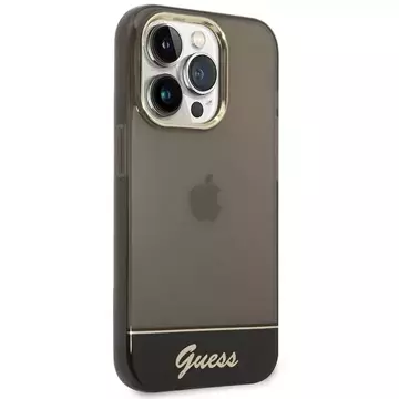 Etui Guess GUHCP14XHGCOK für Apple iPhone 14 Pro Max 6,7" Czarny/Black Hardcase Durchscheinend