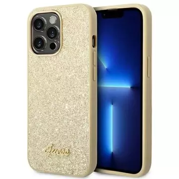 "Etui Guess GUHCP14XHGGSHD für Apple iPhone 14 Pro Max 6,7\" Złoty/Gold Hard Case Glitter Script"