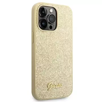 "Etui Guess GUHCP14XHGGSHD für Apple iPhone 14 Pro Max 6,7\" Złoty/Gold Hard Case Glitter Script"