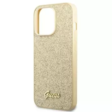 "Etui Guess GUHCP14XHGGSHD für Apple iPhone 14 Pro Max 6,7\" Złoty/Gold Hard Case Glitter Script"