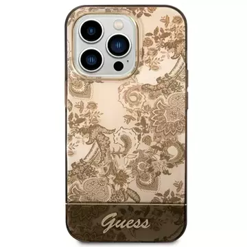 Etui Guess GUHCP14XHGPLHC für Apple iPhone 14 Pro Max 6,7" Ocker Hardcase Porcelain Collection