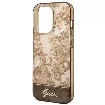 Etui Guess GUHCP14XHGPLHC für Apple iPhone 14 Pro Max 6,7" Ocker Hardcase Porcelain Collection