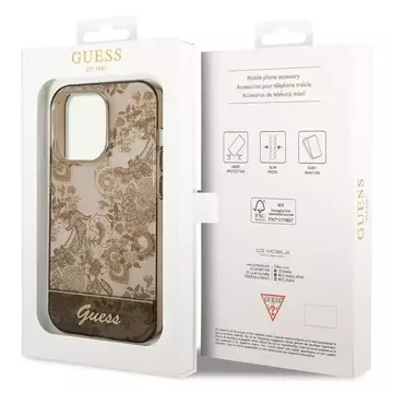 Etui Guess GUHCP14XHGPLHC für Apple iPhone 14 Pro Max 6,7" Ocker Hardcase Porcelain Collection