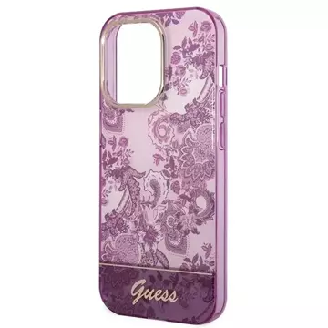 Etui Guess GUHCP14XHGPLHF für Apple iPhone 14 Pro Max 6,7" fuksja/fuschia Hardcase Porcelain Collection