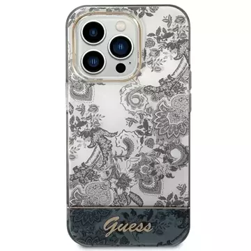 Etui Guess GUHCP14XHGPLHGdo Apple iPhone 14 Pro Max 6,7" szary/grey Hardcase Porcelain Collection