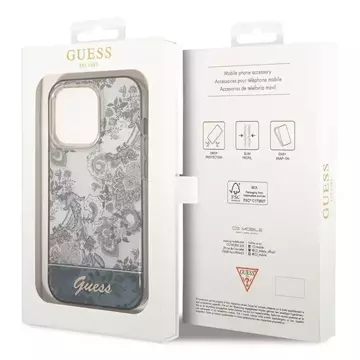 Etui Guess GUHCP14XHGPLHGdo Apple iPhone 14 Pro Max 6,7" szary/grey Hardcase Porcelain Collection