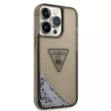 "Etui Guess GUHCP14XLFCTPK für Apple iPhone 14 Pro Max 6,7\" czarny/schwarzes Hardcase Liquid Glitter Palm Collection"