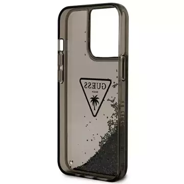 "Etui Guess GUHCP14XLFCTPK für Apple iPhone 14 Pro Max 6,7\" czarny/schwarzes Hardcase Liquid Glitter Palm Collection"