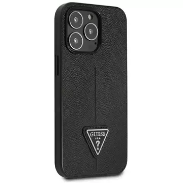 Etui Guess GUHCP14XPSATLK für Apple iPhone 14 Pro Max 6,7" Czarny/Black Hardcase SaffianoTriangle Logo