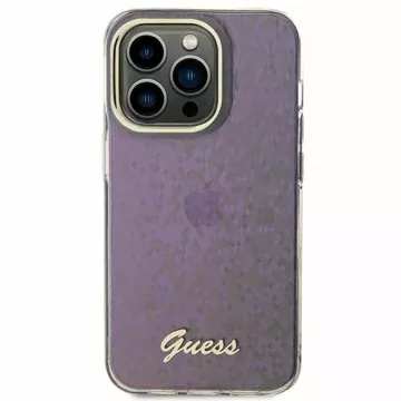 Etui Guess GUHCP15SHDECMP für iPhone 15 6,1" rot/rosa Hardcase IML Faceted Mirror Disco Iridescent