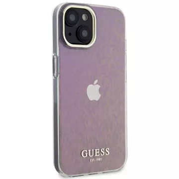 Etui Guess GUHCP15SHDECMP für iPhone 15 6,1" rot/rosa Hardcase IML Faceted Mirror Disco Iridescent