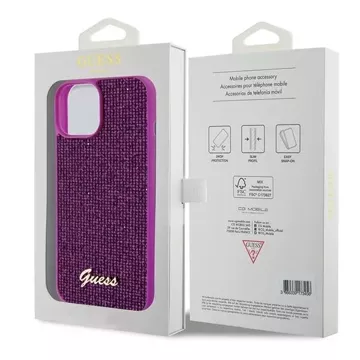 Etui Guess GUHCP15SPMSDGSF für iPhone 15 6,1" fuchsja/fuschia hardcase Disco Metal Script