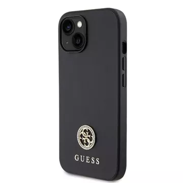 Etui Guess GUHCP15SPS4DGPK für iPhone 15 6,1" czarny/black hardcase Strass Metal Logo