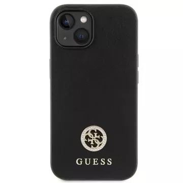 Etui Guess GUHCP15SPS4DGPK für iPhone 15 6,1" czarny/black hardcase Strass Metal Logo