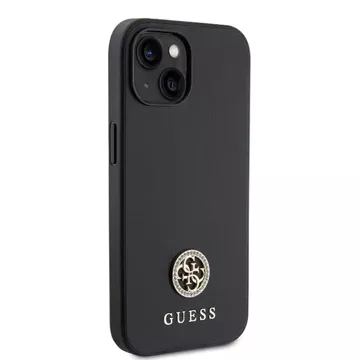 Etui Guess GUHCP15SPS4DGPK für iPhone 15 6,1" czarny/black hardcase Strass Metal Logo