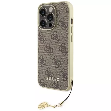 Etui Guess GUHCP15XGF4GBR für iPhone 15 Pro Max 6,7" braun/braun Hardcase 4G Charms Collection