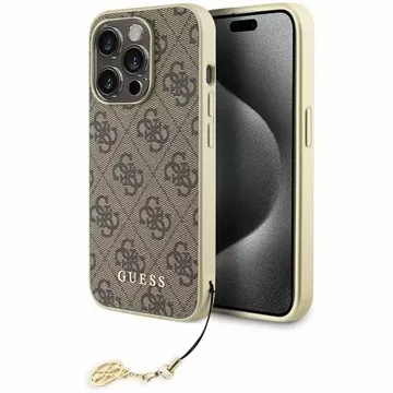 Etui Guess GUHCP15XGF4GBR für iPhone 15 Pro Max 6,7" braun/braun Hardcase 4G Charms Collection