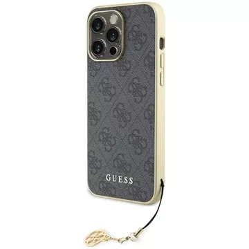 Etui Guess GUHCP15XGF4GGR für iPhone 15 Pro Max 6,7" szary/grey hardcase 4G Charms Collection