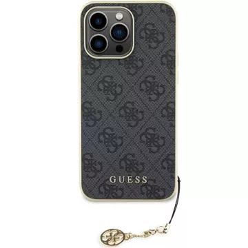 Etui Guess GUHCP15XGF4GGR für iPhone 15 Pro Max 6,7" szary/grey hardcase 4G Charms Collection