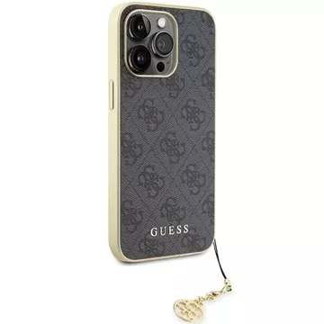 Etui Guess GUHCP15XGF4GGR für iPhone 15 Pro Max 6,7" szary/grey hardcase 4G Charms Collection