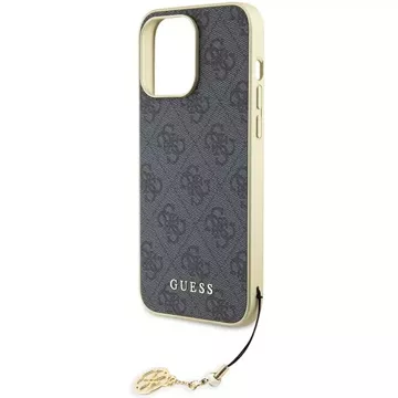 Etui Guess GUHCP15XGF4GGR für iPhone 15 Pro Max 6,7" szary/grey hardcase 4G Charms Collection