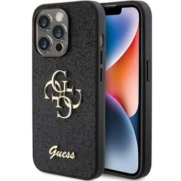 Etui Guess GUHCP15XHG4SGK für iPhone 15 Pro Max 6,7" Czarny/Black Hardcase Glitter Script Big 4G