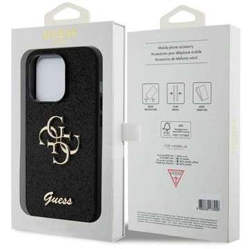 Etui Guess GUHCP15XHG4SGK für iPhone 15 Pro Max 6,7" Czarny/Black Hardcase Glitter Script Big 4G