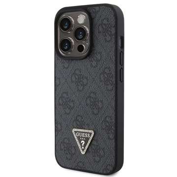 Etui Guess GUHCP15XP4TDPK für iPhone 15 Pro Max 6,7" czarny/schwarz Hardcase Leder 4G Diamond Triangle