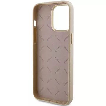 Etui Guess GUHCP15XPGMCSD für iPhone 15 Pro Max 6,7" Złoty/Light Gold Hardcase Glitter Glossy Script