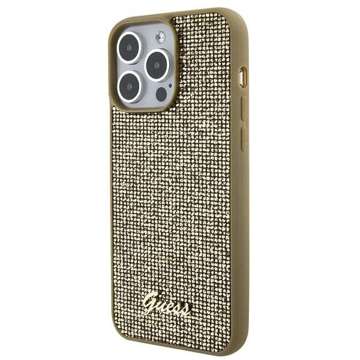 Etui Guess GUHCP15XPMSDGSD für iPhone 15 Pro Max 6,7" złoty/gold hardcase Disco Metal Script