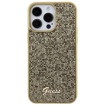 Etui Guess GUHCP15XPMSDGSD für iPhone 15 Pro Max 6,7" złoty/gold hardcase Disco Metal Script