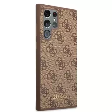 Etui Guess GUHCS22LG4GFBR für Galaxy S22 Ultra S908 Hartschale 4G Metal Gold Logo