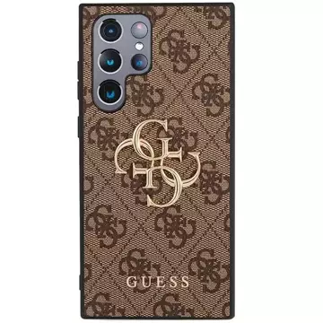 Etui Guess GUHCS23L4GMGBR für Samsung Galaxy S23 Ultra S918 brązowy/brown hardcase 4G Big Metal Logo